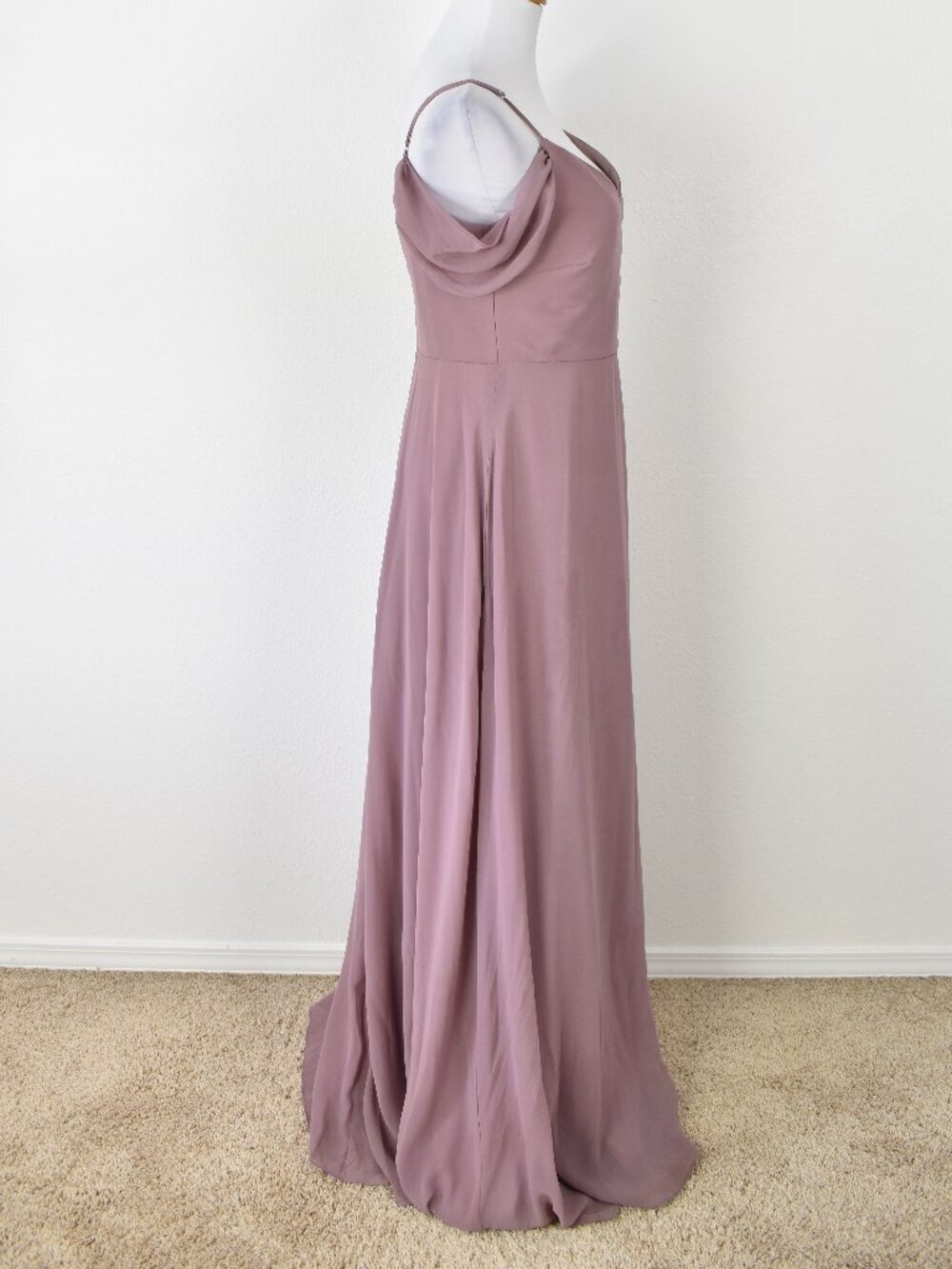 Birdy Grey DARK MAUVE Devin Convertible Chiffon Formal Dress - M - Picture 7 of 9